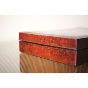 阿達祥山 楓瘤木 指物硯箱　X303 