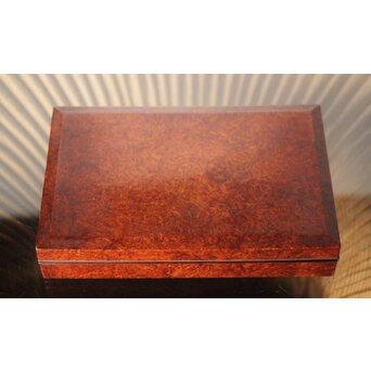 阿達祥山 楓瘤木 指物硯箱　X303 
