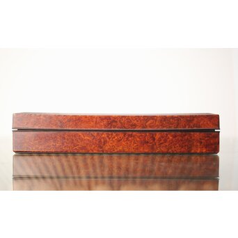 阿達祥山 楓瘤木 指物硯箱　X303 