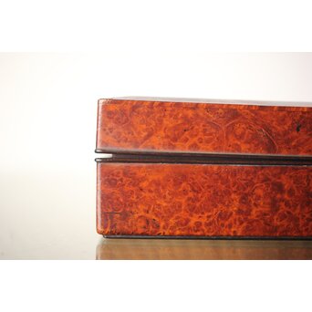 阿達祥山 楓瘤木 指物硯箱　X303 