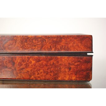 阿達祥山 楓瘤木 指物硯箱　X303 