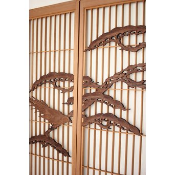 松に吊灯籠 書院 4枚1組　R0107Y 