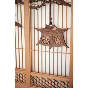 松に吊灯籠 書院 4枚1組　R0107Y 