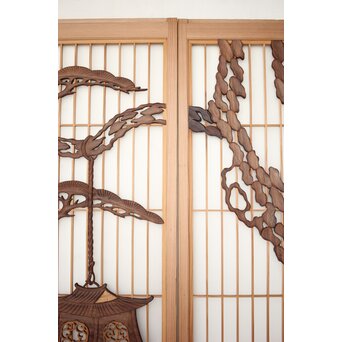 松に吊灯籠 書院 4枚1組　R0107Y 