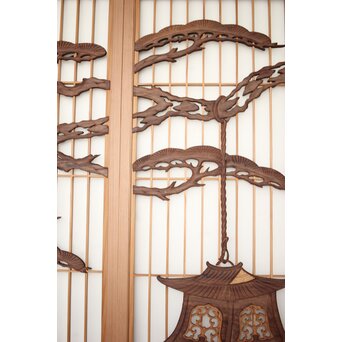 松に吊灯籠 書院 4枚1組　R0107Y 