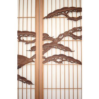 松に吊灯籠 書院 4枚1組　R0107Y 