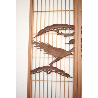 松に吊灯籠 書院 4枚1組　R0107Y 