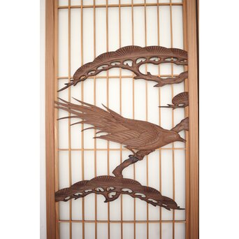 松に吊灯籠 書院 4枚1組　R0107Y 