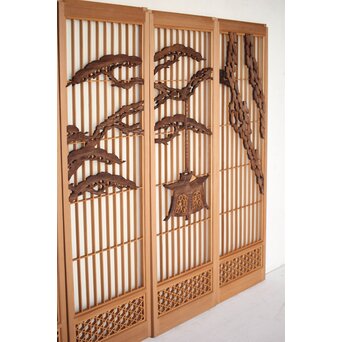 松に吊灯籠 書院 4枚1組　R0107Y 