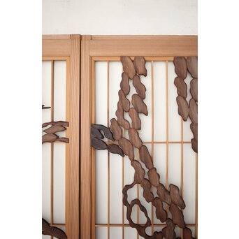 松に吊灯籠 書院 4枚1組　R0107Y 