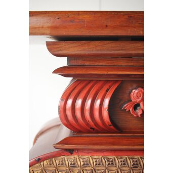 仏教美術 日蓮宗 幕末文化年号 総欅仏具前机　X304 