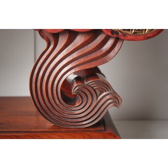 仏教美術 日蓮宗 幕末文化年号 総欅仏具前机　X304 