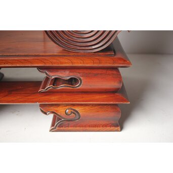 仏教美術 日蓮宗 幕末文化年号 総欅仏具前机　X304 