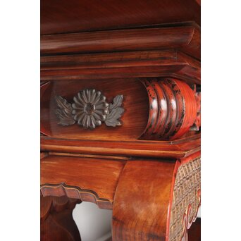 仏教美術 日蓮宗 幕末文化年号 総欅仏具前机　X304 