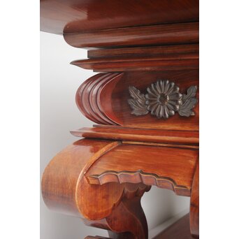 仏教美術 日蓮宗 幕末文化年号 総欅仏具前机　X304 