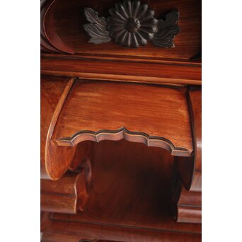 仏教美術 日蓮宗 幕末文化年号 総欅仏具前机　X304 