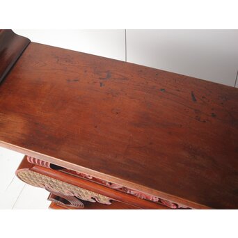 仏教美術 日蓮宗 幕末文化年号 総欅仏具前机　X304 