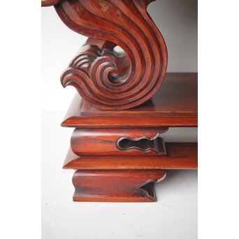 仏教美術 日蓮宗 幕末文化年号 総欅仏具前机　X304 