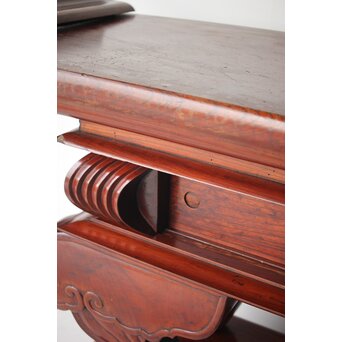 仏教美術 日蓮宗 幕末文化年号 総欅仏具前机　X304 