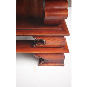 仏教美術 日蓮宗 幕末文化年号 総欅仏具前机　X304 