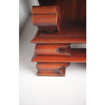 仏教美術 日蓮宗 幕末文化年号 総欅仏具前机　X304 