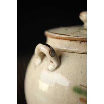 皆川マスか 益子焼 山水 土瓶 急須　P254 