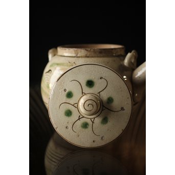 皆川マスか 益子焼 山水 土瓶 急須　P254 