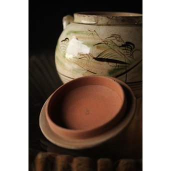 皆川マスか 益子焼 山水 土瓶 急須　P254 