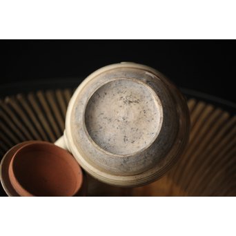 皆川マスか 益子焼 山水 土瓶 急須　P254 