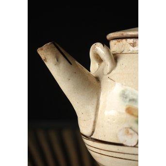 皆川マスか 益子焼 山水 土瓶 急須　P254 