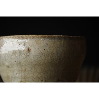 斑唐津 朝鮮唐津系茶碗 藁灰釉　P255 