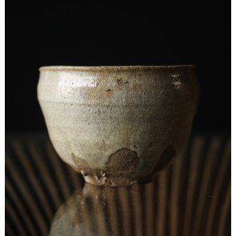 斑唐津 朝鮮唐津系茶碗 藁灰釉　P255 