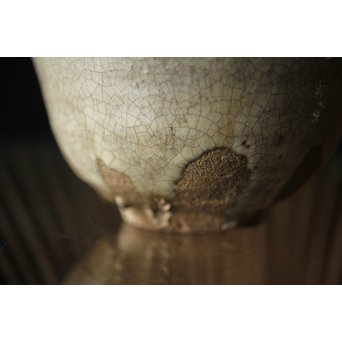 斑唐津 朝鮮唐津系茶碗 藁灰釉　P255 