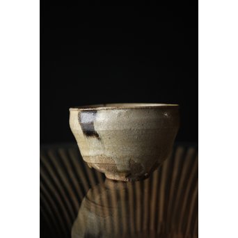 斑唐津 朝鮮唐津系茶碗 藁灰釉　P255 