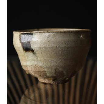 斑唐津 朝鮮唐津系茶碗 藁灰釉　P255 
