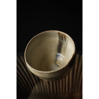 斑唐津 朝鮮唐津系茶碗 藁灰釉　P255 
