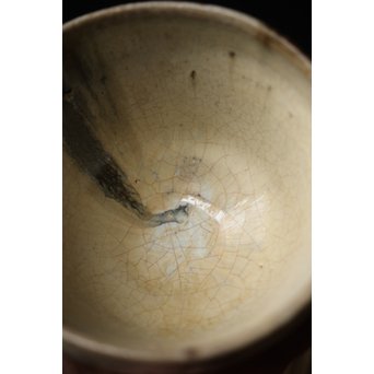 斑唐津 朝鮮唐津系茶碗 藁灰釉　P255 