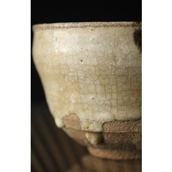 斑唐津 朝鮮唐津系茶碗 藁灰釉　P255 