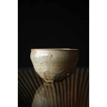 斑唐津 朝鮮唐津系茶碗 藁灰釉　P255 