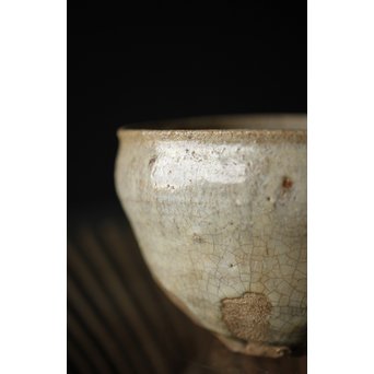 斑唐津 朝鮮唐津系茶碗 藁灰釉　P255 