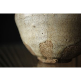 斑唐津 朝鮮唐津系茶碗 藁灰釉　P255 