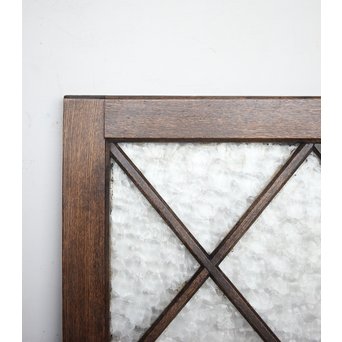 石目ガラスの菱形組子窓 2枚1組　GD0062 