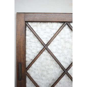 石目ガラスの菱形組子窓 2枚1組　GD0062 