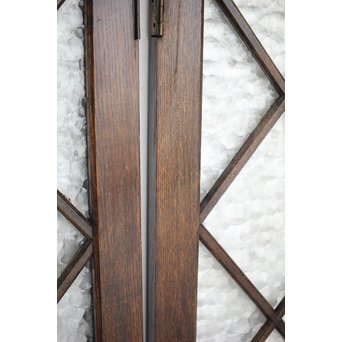 石目ガラスの菱形組子窓 2枚1組　GD0062 