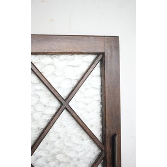 石目ガラスの菱形組子窓 2枚1組　GD0062 