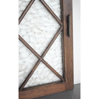 石目ガラスの菱形組子窓 2枚1組　GD0062 