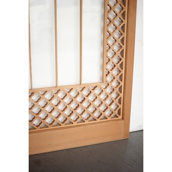 ガラス入 白木組子書院 4枚1組　R0111 