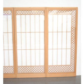 ガラス入 白木組子書院 4枚1組　R0111 