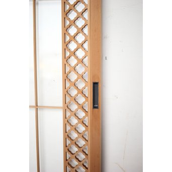 ガラス入 白木組子書院 4枚1組　R0111 