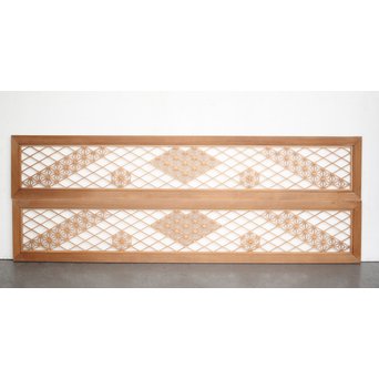 多種デザイン 白木組子欄間 2枚1組　R0116Y